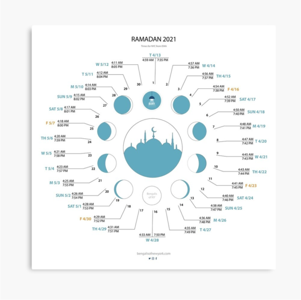 ramadan 2021 Calendar NYC